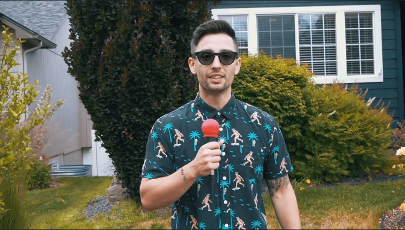 Kurt Burgan welcoming visitors at property